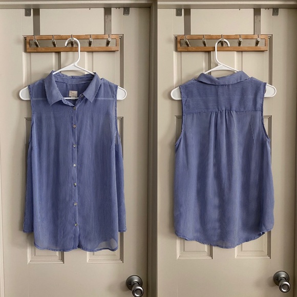 Blue and white striped tank - Picture 1 of 1